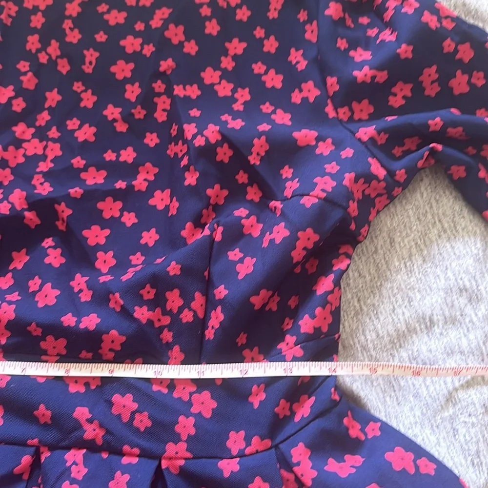 Bestgift || NWOT || Floral Printed Round Neck Midi Dress w/ Pockets - Picture 5 of 5